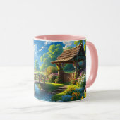 Mug Beau été, illustration colorée, (Devant droit)