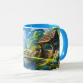 Mug Beau été, illustration colorée, (Devant droit)