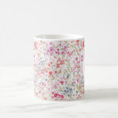 Mug Beau Fleur sauvage Motif d'aquarelle Monogramme (Centre)