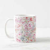 Mug Beau Fleur sauvage Motif d'aquarelle Monogramme (Gauche)