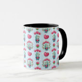 Mug Beau Floral Mason Jar Hearts Motif (Devant droit)