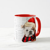 Mug Beau Français Bulldog Christmas Thème (Devant droit)