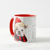 Mug Beau Français Bulldog Christmas Thème (Devant gauche)