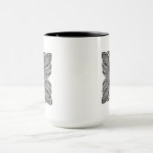 Mug Beau griffonnage de carré de décor (Centre)