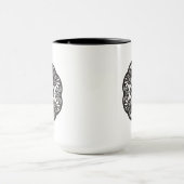 Mug Beau griffonnage de carré noir de Deco (Centre)