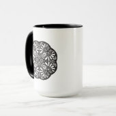 Mug Beau griffonnage de carré noir de Deco (Devant gauche)