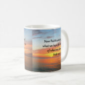 MUG BEAU HÉBREWS 11:1 DESIGN DE LEVER (Devant droit)