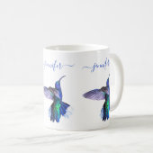 Mug Beau Hummingbird Nom personnalisé (Devant droit)
