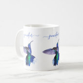 Mug Beau Hummingbird Nom personnalisé (Devant gauche)