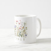 Mug Beau jardin botanique Fleur sauvage aquarelle (Devant droit)