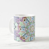 Mug Beau Jardin Doily Mandala Art (Devant gauche)