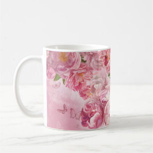 Mug Beau jardin fleuri rose
