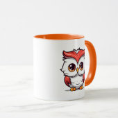 Mug Beau Kawaii Style Owl Cartoon-77038 à deux tons (Devant droit)