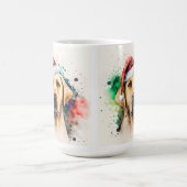 MUG BEAU LABRADOR JAUNE À L'AQUARELLE (Centre)