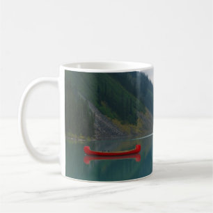 Mug Beau Lac paisible Canot en canot rouge