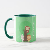 Mug Beau Lion lapin et singe Forêt Animaux (Gauche)