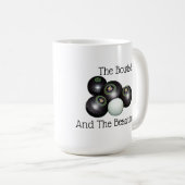 Mug Beau logo de Bowls de pelouse, (Devant droit)