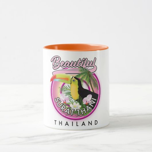 Mug Beau logo Surat Thani thailand (Centre)