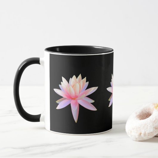 Mug Beau Lotus Art Cool tendance (Avec donut)