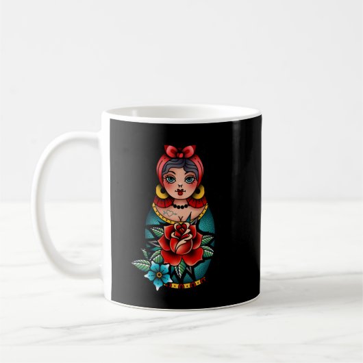 Mug Beau modèle russe poupée russe Poupée russe Matryo (Gauche)