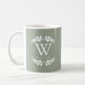 Mug Beau Monogramme vert Sage (Gauche)