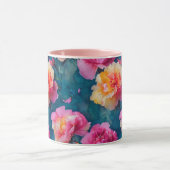 Mug Beau Motif à fleurs rose doux (Centre)