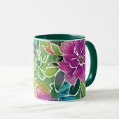 Mug Beau Motif de fleurs d'aquarelle (Devant droit)