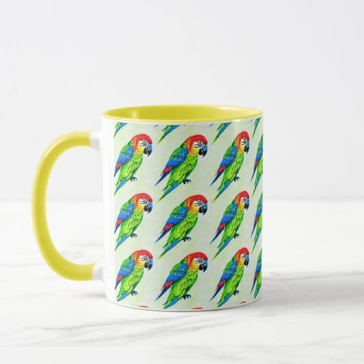 Mug Beau Motif de perroquet coloré (Gauche)