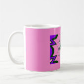 Mug Beau motif de teinte violet rose bébé monogramme d (Gauche)