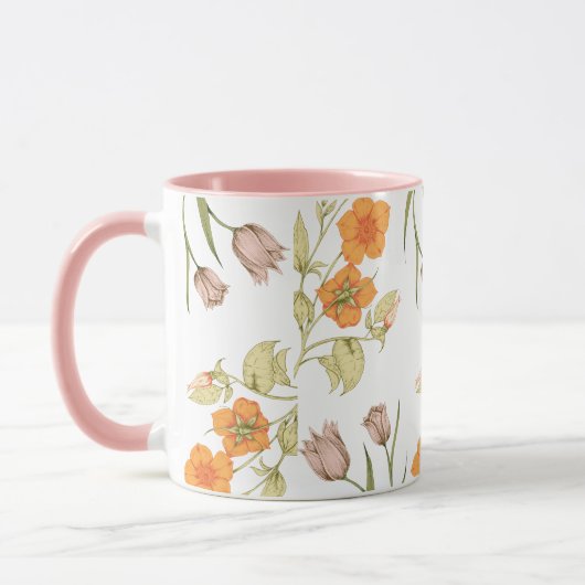 Mug Beau motif fleuri (Gauche)