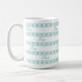 Mug Beau Motif géométrique Tao Turquoise (Gauche)
