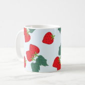 Mug beau motif mignon doux de fraise. Personali (Devant gauche)