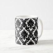 Mug Beau motif noir et blanc de damassé (Devant droit)