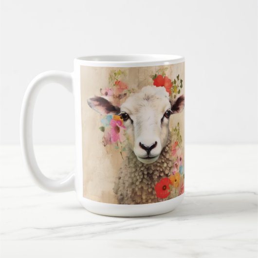 Mug Beau mouton floral (Gauche)