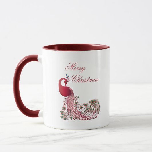 Mug Beau Noël Peacock (Gauche)