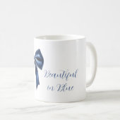 Mug Beau Nœud Bleu Blanc (Devant droit)
