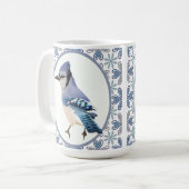 Mug Beau oiseau bleu Jay (Devant gauche)