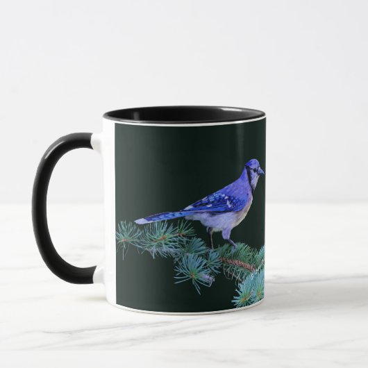 Mug Beau oiseau bleu Jay (Gauche)