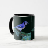 Mug Beau oiseau bleu Jay (Devant gauche)