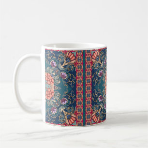 Mug Beau ornement avec des fleurs de tulipe lilas et a
