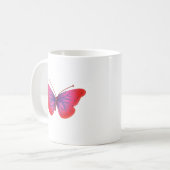 Mug Beau papillon rouge Extraordinaire rose et violet (Devant gauche)