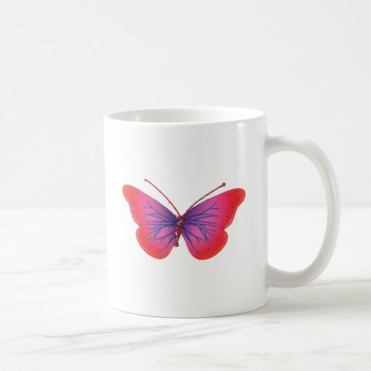 Mug Beau papillon rouge Extraordinaire rose et violet (Droite)