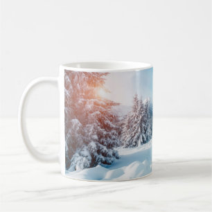 Mug Beau paysage de nature hivernale, montagne extraor