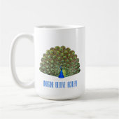 Mug Beau Peacock Oiseau Bleu (Gauche)