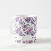 Mug Beau Printemps Romantique Violet Fleurs Filles (Devant gauche)
