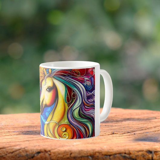 Mug Beau Rainbow Horse Portrait