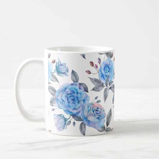 Mug Beau rose bleu (Gauche)
