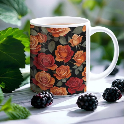 Mug Beau rose rouge et orange