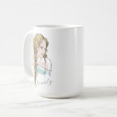 Mug Beau Sketch de fille (Devant gauche)