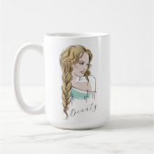 Mug Beau Sketch de fille (Gauche)